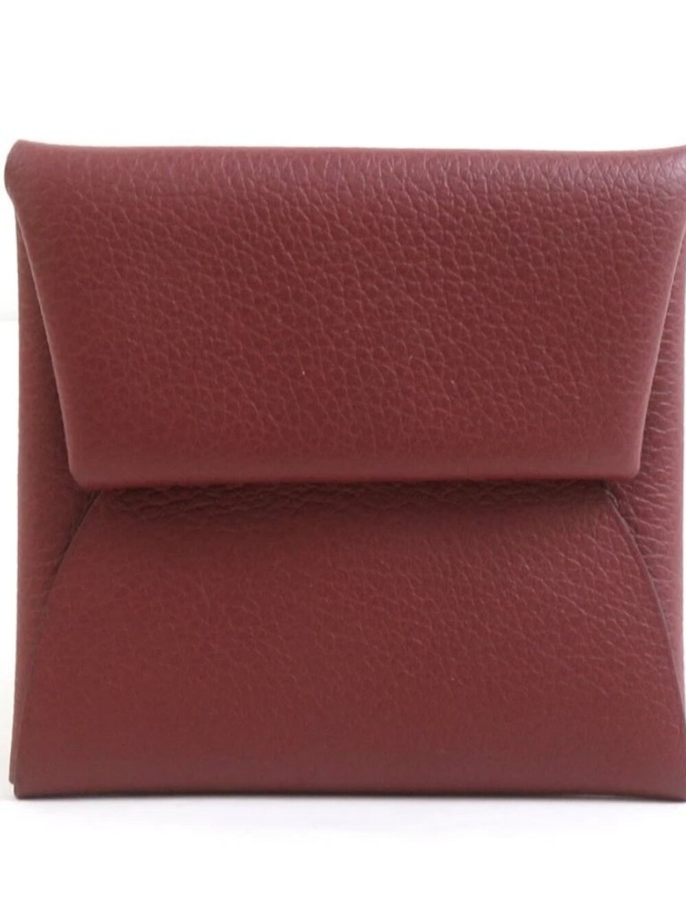 HERMES Bastia Coin Purse Case Rouge H Evercolor -